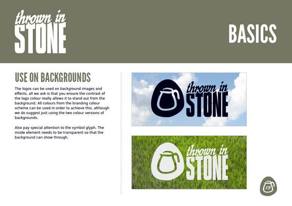 Thrown in Stone brand guidelines