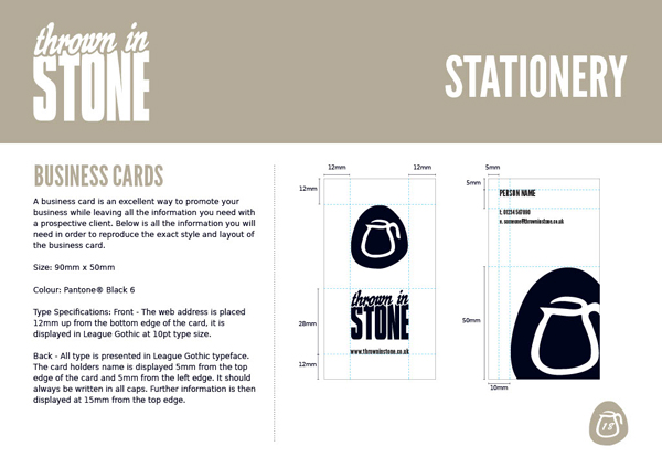 Thrown in Stone brand guidelines