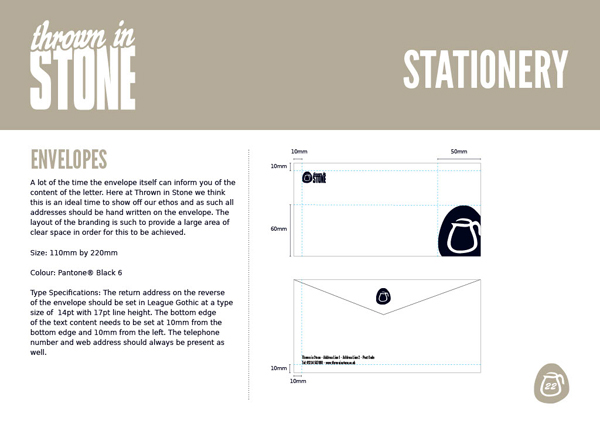 Thrown in Stone brand guidelines