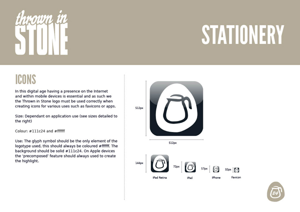 Thrown in Stone brand guidelines