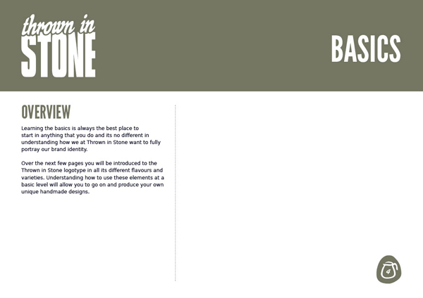 Thrown in Stone brand guidelines